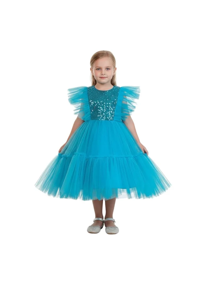 دىدانيالا فستان حفلات أليس بفراشات باللون الأزرق السماوي